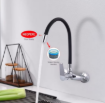 Imagen de GRIFO COCINA PARED PICO ALTO FLEXIBLE NEGRO A 20cm Cromo MURDOCK