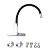 Imagen de GRIFO COCINA PARED PICO ALTO FLEXIBLE NEGRO A 20cm Cromo MURDOCK