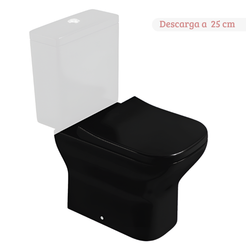 Imagen de Inodoro largo negro mate Axis DECA