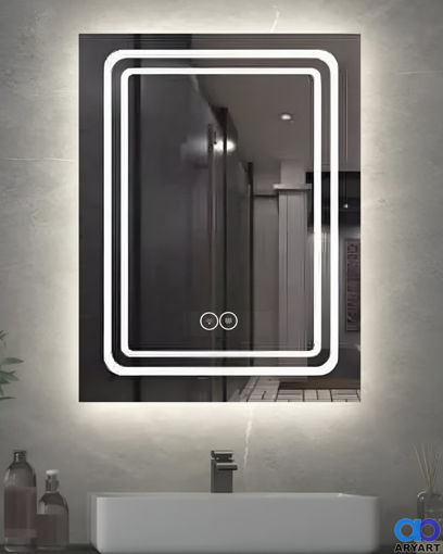 Imagen de ESPEJO RECTANGULAR CON LUZ LED 80X60 ARYART