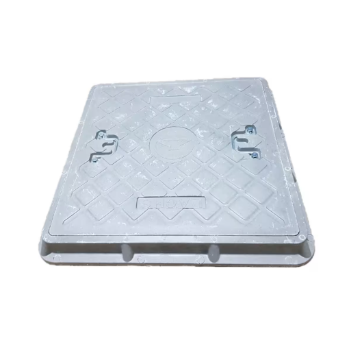 Imagen de TAPA Y MARCO LISA RESINA 60X60  /LIGHT DUTY) PEATONAL GRIS LACHS