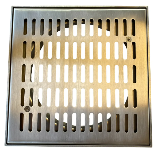 Imagen de REJILLA C/MARCO 20X20 ACERO INOX P/PILETA PINOP PVC