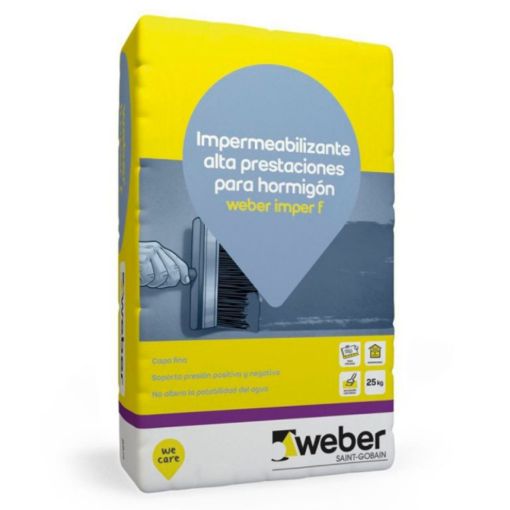 Imagen de IMPERMEABILIZANTE PARA HGON IMPER F 25KG WEBER